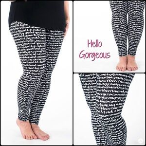 BNWT SweetLegs “Hello Gorgeous” Petite Size (Fits most 00-6) full length legg..
